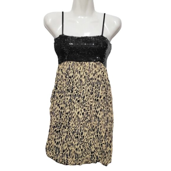 Light Cream Sparkly Glitter Mini Dress Size S or Petite - Picture 1 of 6